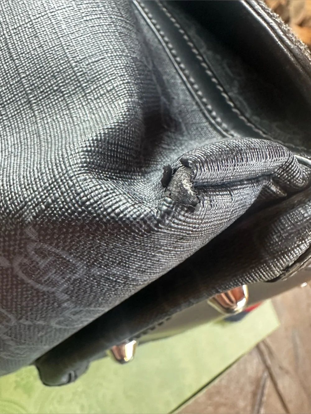 Gucci Diaper Bag with Red-Blue Web Strap